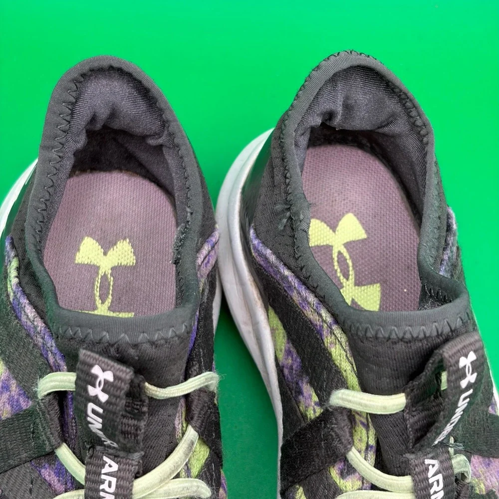 Under Armour Infinity 3 AL Tie Dye Sneakers Kids 1.5Y Gray/Purple Running Shoes